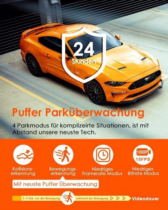 VANTRUE E1 1944P Mini Dashcam WiFi Dash Cam, Wireless- En Sprachgesteuerte Auto Camera Met HDR Nachtsicht GPS, 24Std. Puffer Parküberwachung, 1.54 Zoll 160° Loop Aufnahme G Sensor, Max. 512GB 9 VANTRUE E1 1944P Mini Dashcam WiFi Dash Cam, Wireless- En Sprachgesteuerte Auto Camera Met HDR Nachtsicht GPS, 24Std. Puffer Parküberwachung, 1.54 Zoll 160° Loop Aufnahme G Sensor, Max. 512GB - Image 7