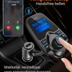 Siston? Bluetooth FM Transmitter, Auto Radio Adapter CarKit Met 4 Music Play Modes / Hands-free Bellen / TF Kaart / USB Auto Lader / USB Flash Drive / AUX Input / Output 1.44 Inch LCD Display/ Bluetooth Carkit 5 In 1 / T10 -70Mai SHOP 550x687 7