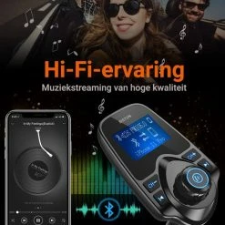 Siston? Bluetooth FM Transmitter, Auto Radio Adapter CarKit Met 4 Music Play Modes / Hands-free Bellen / TF Kaart / USB Auto Lader / USB Flash Drive / AUX Input / Output 1.44 Inch LCD Display/ Bluetooth Carkit 5 In 1 / T10 -70Mai SHOP 550x687 9