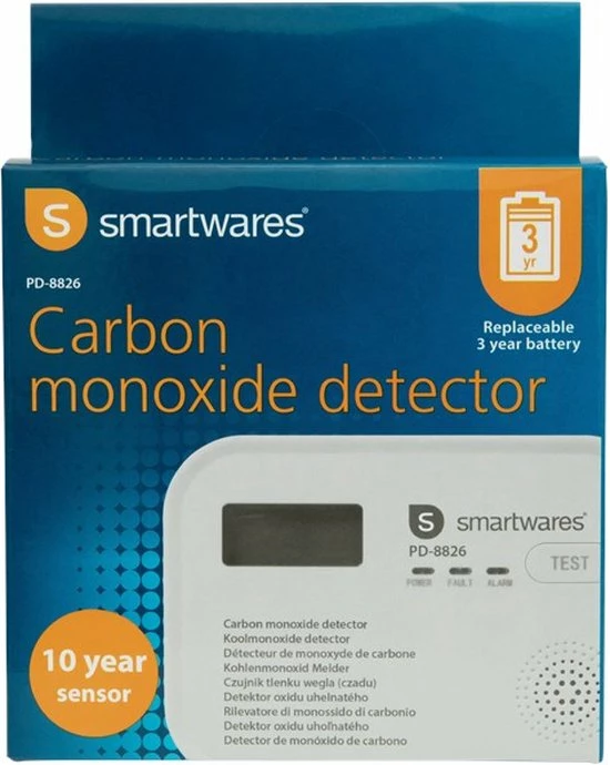 Smartwares koolmonoxidemelder-Co2 melder, 11 x 8 x 4 cm 10 jaar sensor, batterijen gaan 3 jaar mee Smartwares Koolmonoxidemelder-Co2 Melder, 11 X 8 X 4 Cm 10 Jaar Sensor, Batterijen Gaan 3 Jaar Mee -70Mai SHOP 550x690 2