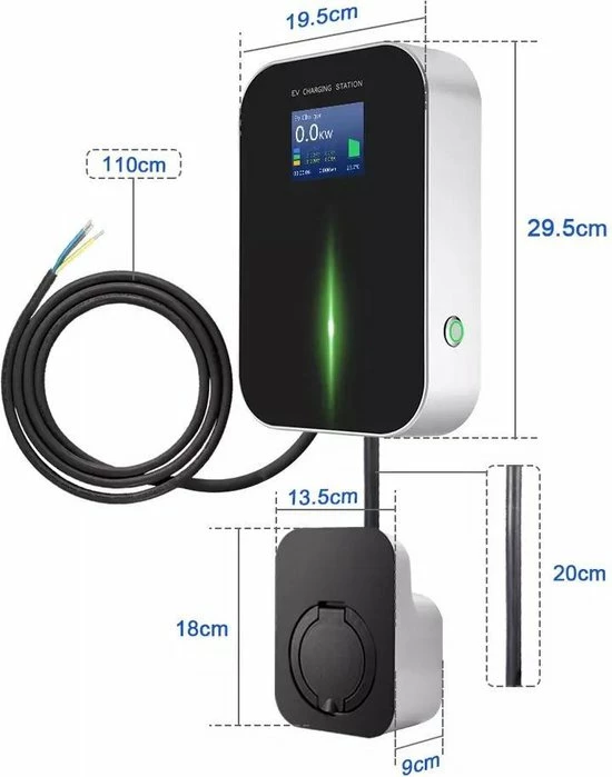 Laadpaal Wallbox Laadstation EV Charger 11kw 16A 3-Fase Type 2 Stopcontact Besen Laadpaal Wallbox Laadstation EV Charger 11kw 16A 3-Fase Type 2 Stopcontact -70Mai SHOP 550x699 1