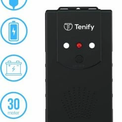 Tenify Marterverjager - 30M - 12V - Binnen & Buiten - Batterij, USB, Auto Accu - Ultrasone - Ongedierte - Muizen - Steenmarter - Ratten Verjager