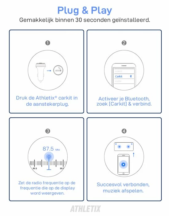 Athletix® FM Transmitter Bluetooth Draadloze Carkit Voor In De Auto 2022 / MP3 Speler Mobiel / LED Verlichting / Handsfree Bellen In De Auto / Bluetooth 5.0 / USB 3.0 Auto Lader / 2 USB Aansluitingen / Muziek Streamen / USB Of SD Kaart / Carkit Adapter 11 Athletix® FM Transmitter Bluetooth Draadloze Carkit Voor In De Auto 2022 / MP3 Speler Mobiel / LED Verlichting / Handsfree Bellen In De Auto / Bluetooth 5.0 / USB 3.0 Auto Lader / 2 USB Aansluitingen / Muziek Streamen / USB Of SD Kaart / Carkit Adapter - Image 9