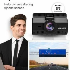 Abask? - 4K Ultra HD Dashcam - Dashcam Voor Auto - Geheugen Tot 256GB - Voor En Achter Camera - 310? Kijkhoek - Zwart/450g -70Mai SHOP 550x701 4