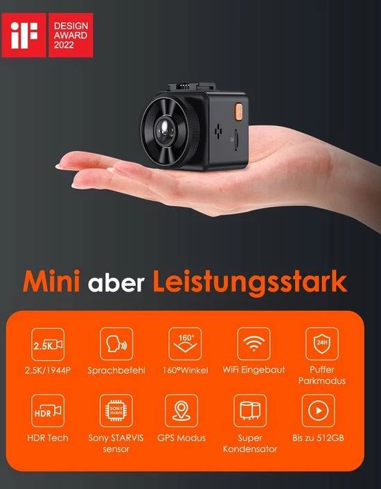 VANTRUE E1 1944P Mini Dashcam WiFi Dash Cam, Wireless- En Sprachgesteuerte Auto Camera Met HDR Nachtsicht GPS, 24Std. Puffer Parküberwachung, 1.54 Zoll 160° Loop Aufnahme G Sensor, Max. 512GB 8 VANTRUE E1 1944P Mini Dashcam WiFi Dash Cam, Wireless- En Sprachgesteuerte Auto Camera Met HDR Nachtsicht GPS, 24Std. Puffer Parküberwachung, 1.54 Zoll 160° Loop Aufnahme G Sensor, Max. 512GB - Image 6