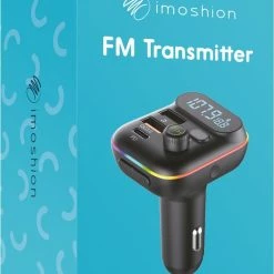 IMoshion FM Transmitter - Bluetooth Transmitter / Receiver Voor In De Auto - Handsfree Bellen & Muziek Afspelen - Carkit & Autolader Met USB-C - Black Friday 2022 -70Mai SHOP 550x717