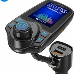 Athletix? FM Transmitter Bluetooth Draadloze Carkit 2020 / MP3 Speler Mobiel / Handsfree Bellen In De Auto / AUX Input / Lader / USB Flash Drive / Muziek / Audio / Radio / SD/TF Kaart / Carkit Adapter T10D
