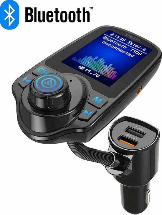 Athletix? FM Transmitter Bluetooth Draadloze Carkit 2020 / MP3 Speler Mobiel / Handsfree Bellen In De Auto / AUX Input / Lader / USB Flash Drive / Muziek / Audio / Radio / SD/TF Kaart / Carkit Adapter T10D 3 Athletix? FM Transmitter Bluetooth Draadloze Carkit 2020 / MP3 Speler Mobiel / Handsfree Bellen In De Auto / AUX Input / Lader / USB Flash Drive / Muziek / Audio / Radio / SD/TF Kaart / Carkit Adapter T10D