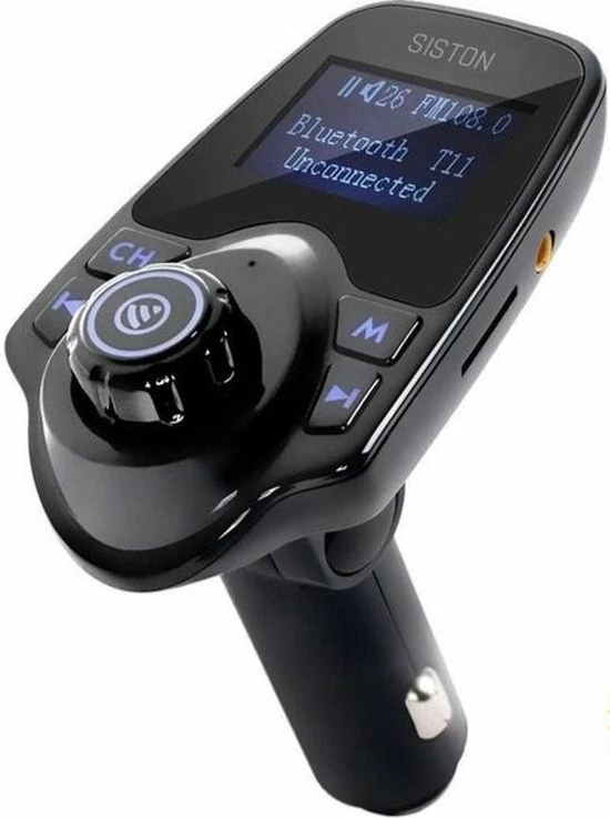 Siston? Bluetooth FM Transmitter, 120 ? Rotatie Auto Radio Adapter CarKit Met 4 Music Play Modes / 5 In 1 3 Siston? Bluetooth FM Transmitter, 120 ? Rotatie Auto Radio Adapter CarKit Met 4 Music Play Modes / 5 In 1
