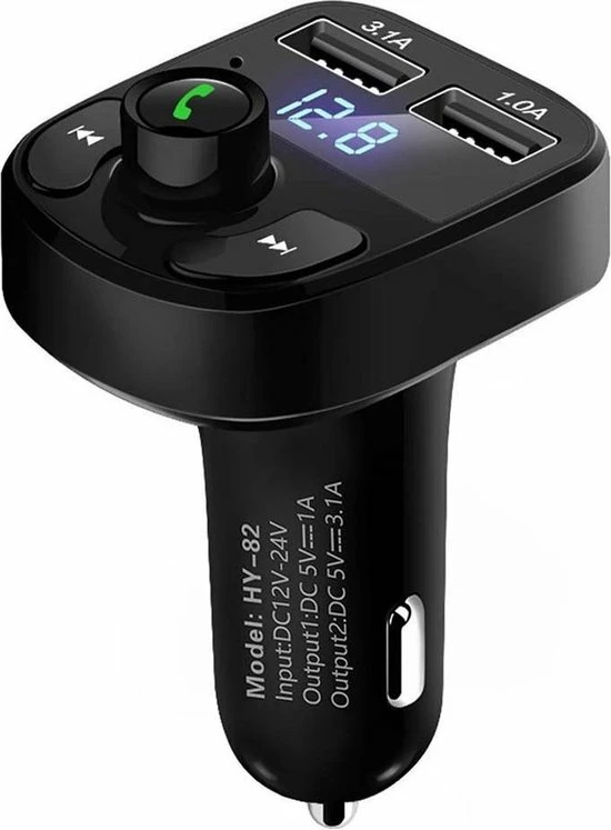 Bluetooth Carkit FM Transmitter om Handsfree te Bellen en Draadloos Muziek te Streamen, Met Volumeknop en Oplaadfunctie Voor 2 Telefoons Tegelijkertijd | Display | Handsfree Bellen | USB Oplader | MP3 Speler | Bluetooth | Aux | TF-Kaart | HY-82 Merkloos Bluetooth Carkit FM Transmitter Om Handsfree Te Bellen En Draadloos Muziek Te Streamen, Met Volumeknop En Oplaadfunctie Voor 2 Telefoons Tegelijkertijd | Display | Handsfree Bellen | USB Oplader | MP3 Speler | Bluetooth | Aux | TF-Kaart | HY-82 -70Mai SHOP