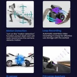 TechU? 4K Dashcam Set MO2 Pro - Wifi - GPS - Voor En Achter - Super Night Vision - Dual Recording - Autocamera - Loop Recording - Bewegingssensor - G-sensor - Voor Auto -70Mai SHOP 550x750