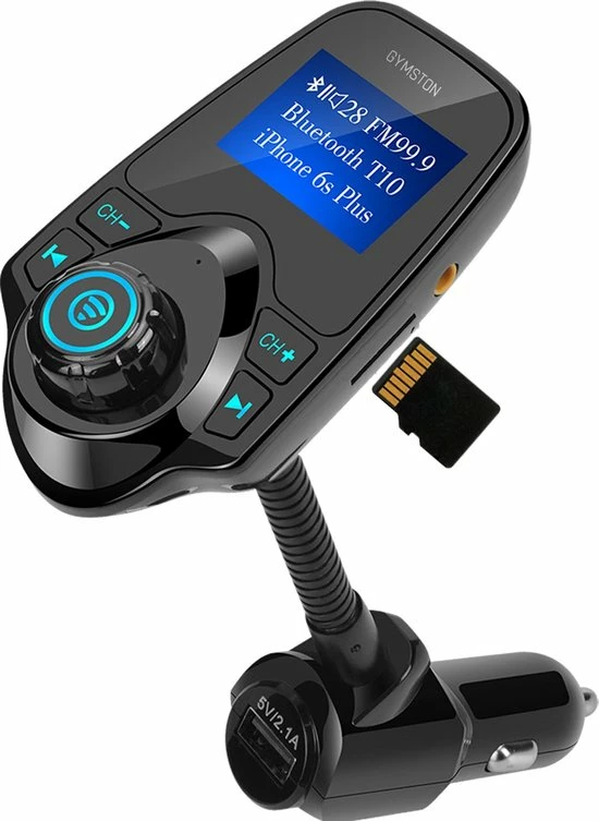 Bluetooth FM Transmitter Voor In De Auto ? Gymston - Handsfree Bellen Carkit Met AUX / SD Kaart / USB - Ingangen - Bluetooth Handsfree Carkits / Adapter / Auto Bluetooth / LCD Display - T10 FM Transmitter 4 Bluetooth FM Transmitter Voor In De Auto ? Gymston - Handsfree Bellen Carkit Met AUX / SD Kaart / USB - Ingangen - Bluetooth Handsfree Carkits / Adapter / Auto Bluetooth / LCD Display - T10 FM Transmitter - Image 2