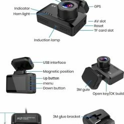 TechU? 4K Dashcam Set MO2 Pro - Wifi - GPS - Voor En Achter - Super Night Vision - Dual Recording - Autocamera - Loop Recording - Bewegingssensor - G-sensor - Voor Auto -70Mai SHOP 550x756 2