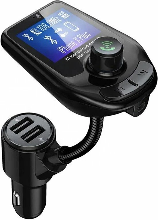 Slimtron D4 – QC 3.0 FM Transmitter – Fast Charge USB - Micro SD - 2 USB Poorten 4 Slimtron D4 – QC 3.0 FM Transmitter – Fast Charge USB - Micro SD - 2 USB Poorten - Image 2