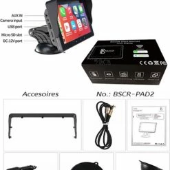 Boscer® Smart Navigatiesysteem - Apple Carplay & Android Auto (draadloos) - 7 Inch - Touchscreen - Bluetooth - TomTom GO - Achteruitrijcamera -70Mai SHOP 550x776