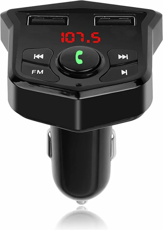 Merkloos Bluetooth FM Transmitter - Auto Lader - Carkit - Handsfree - MP3 - USB - SD Kaart - Snel Lader - Bluetooth Audio Receiver 3 Merkloos Bluetooth FM Transmitter - Auto Lader - Carkit - Handsfree - MP3 - USB - SD Kaart - Snel Lader - Bluetooth Audio Receiver