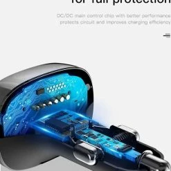 Baseus FM Transmitter Bluetooth Draadloze Carkit / MP3 Speler Mobiel / Handsfree Bellen In De Auto / Lader / USB Flash Drive / Muziek / Audio / Radio / SD/TF Kaart / Carkit Adapter Zwart (CCTM-01) -70Mai SHOP 550x779