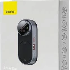 Baseus Bluetooth FM Transmitter Auto Solar / FM Transmitter Draadloze Bluetooth Carkit / MP3 Speler/ Handsfree Bellen In De Auto / USB Lader / Radio / / AUX Input / 2 USB Poorten / USB Oplader / Audio / Radio CDMP000001 -70Mai SHOP 550x801 1