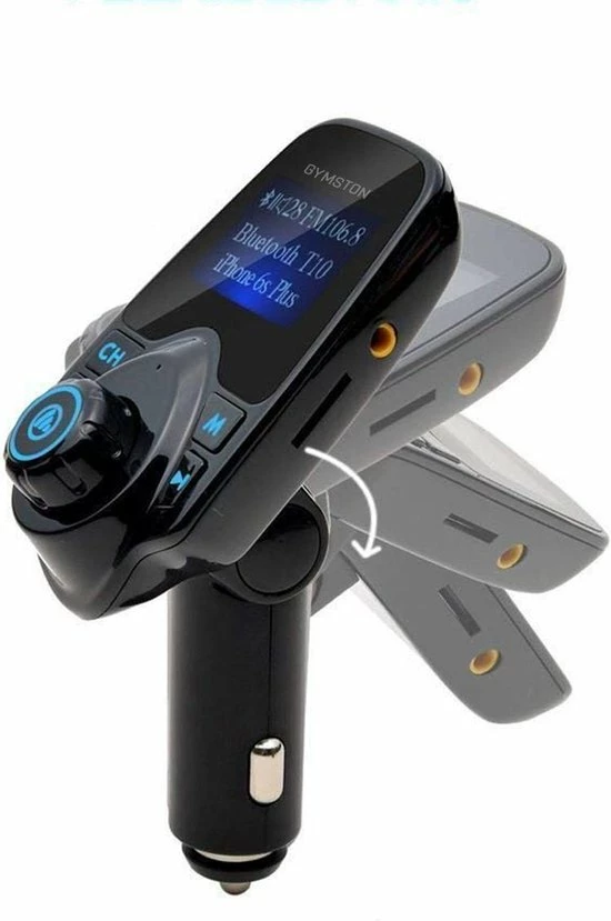 FM Transmitter Bluetooth Draadloze Carkit / MP3 Speler Mobiel / Handsfree Bellen In De Auto / AUX Input / Lader / USB Flash Drive / Muziek / Audio / Radio / TF Kaart / Carkit Adapter - Gymston - Zwart 6 FM Transmitter Bluetooth Draadloze Carkit / MP3 Speler Mobiel / Handsfree Bellen In De Auto / AUX Input / Lader / USB Flash Drive / Muziek / Audio / Radio / TF Kaart / Carkit Adapter - Gymston - Zwart - Image 4