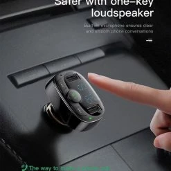 Baseus FM Transmitter Bluetooth Draadloze Carkit / MP3 Speler Mobiel / Handsfree Bellen In De Auto / Lader / USB Flash Drive / Muziek / Audio / Radio / SD/TF Kaart / Carkit Adapter Zwart (CCTM-01) -70Mai SHOP 550x833 3