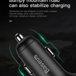 Baseus FM Transmitter Bluetooth Draadloze Carkit / MP3 Speler Mobiel / Handsfree Bellen In De Auto / Lader / USB Flash Drive / Muziek / Audio / Radio / SD/TF Kaart / Carkit Adapter Zwart (CCTM-01) -70Mai SHOP 550x835